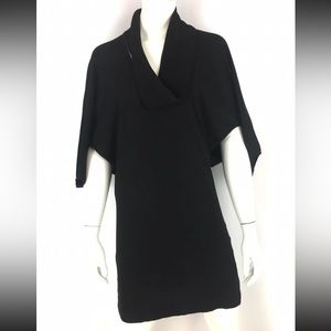 Ilaria Nistri Womens FW10/11 Avant Garde Draped Cowl Tunic Dress Black Wool